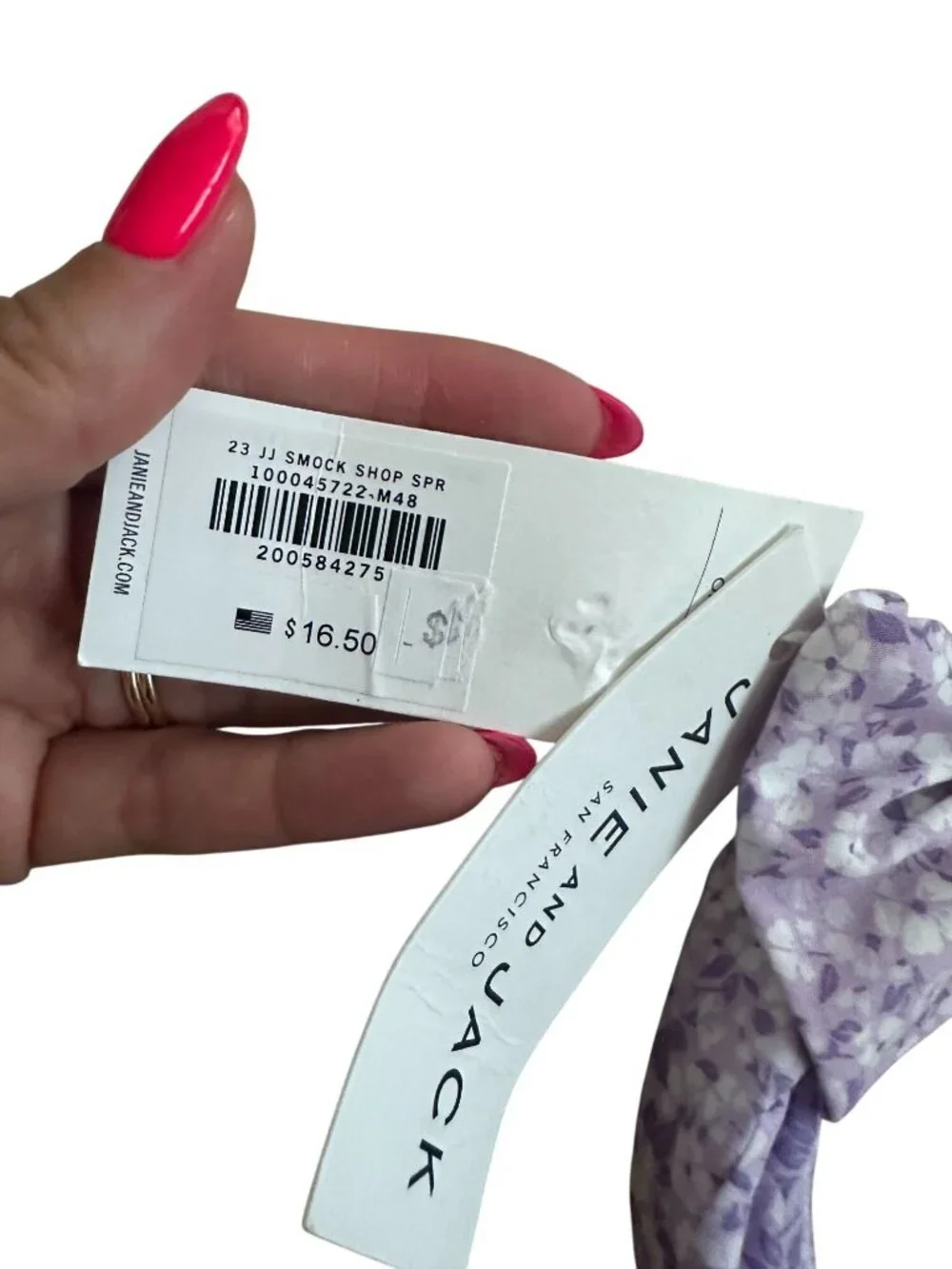 JANIE AND JACK Smock Shop Purple Floral Toddler Headband NEW NWT